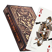 Колода гральних карт Wolf Poker 54 шт. Чорний