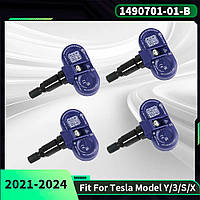 Датчики тиску в шинах для Tesla Bluetooth TPMS 4шт  Синій