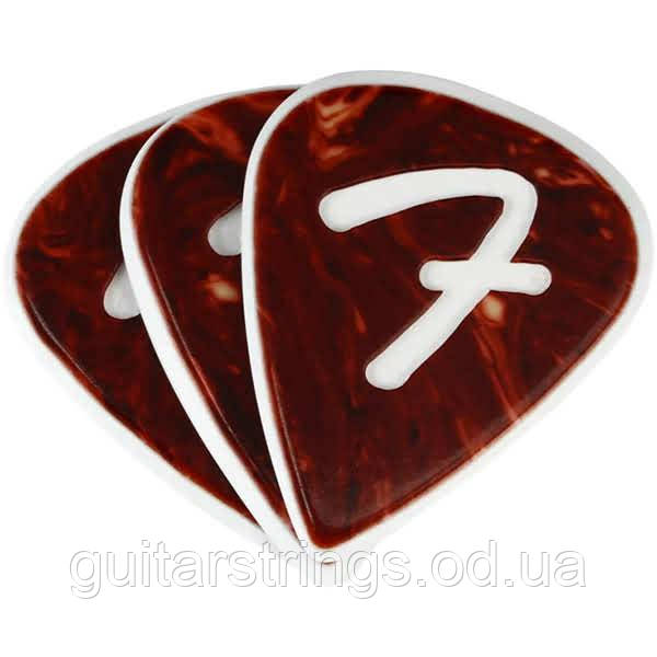 Медіатори Fender 351 Shape F-Grip Picks — Tortoise Shell 1.50 mm 3-Pack