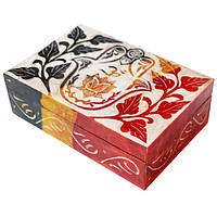 Шкатулка каменная 15×10×4см крашеная, шкатулка для украшений, шкатулка для рукоделия