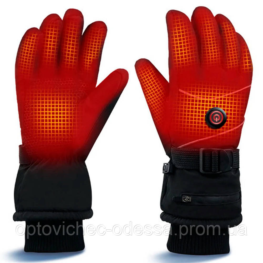 Рукавички з підігрівом 3 режими Один розмір Чорний Хіт продажу!