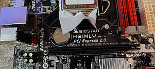 Мат. плата Biostar H61MLV ver:7.0 LGA1155 H61 PCI-E+SVGA+LAN SATA MicroATX 2DDR3 № С231910112, фото 2