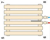 Горизонтальний радіатор дизайнерський Livorno II G 6/1200 Чорний матовий 408*1200, фото 4