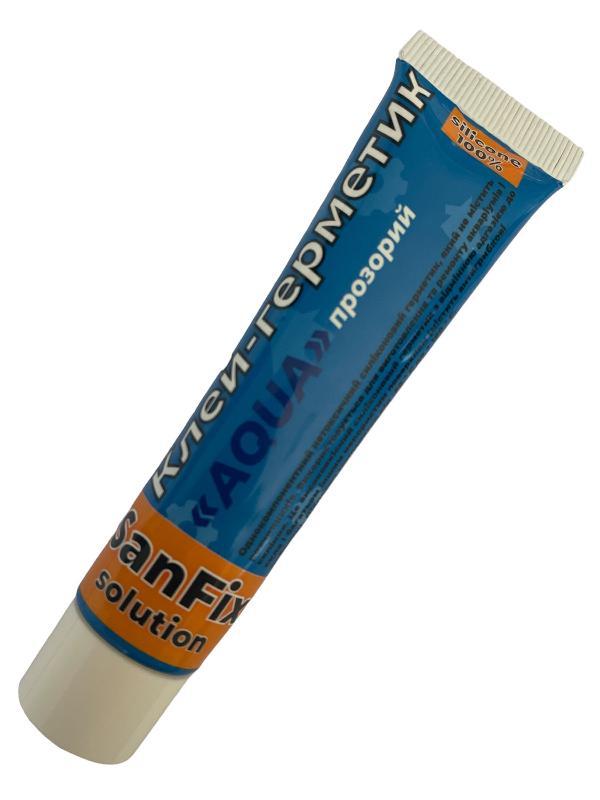 Клей-герметик силікон прозорий SanFix 50 мл, Aqua (для акваріумів)