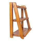 Полиця дерев'яна з натурального дерева ялина 38х44х18 см, універсальна та міцна полиця, фото 3