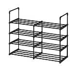 Модульна поличка для взуття, чорний органайзер на 4 полички для прихожої 85x72x28 см Чорна, фото 2