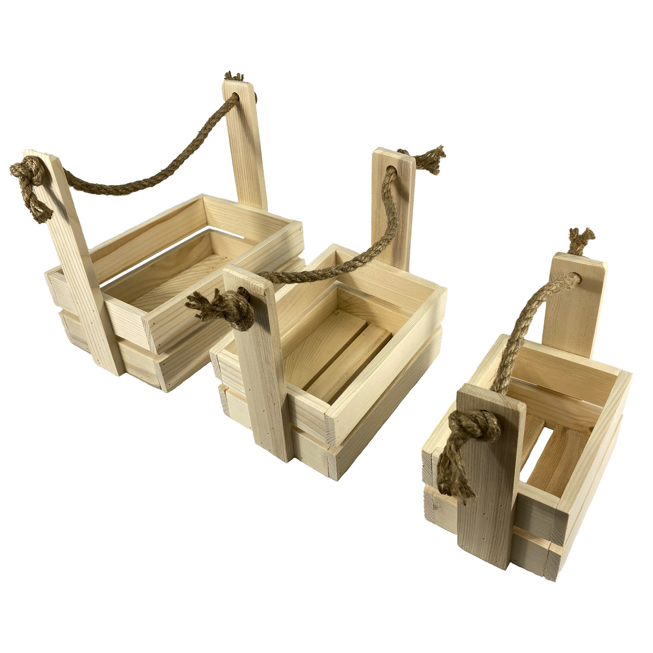 Набір садових ящиків для квітів або зберігання речей 3 шт, великий 26х18х10, середній 21х15х10, малий 16.5х12х10, фото 1