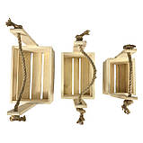 Набір садових ящиків для квітів або зберігання речей 3 шт, великий 26х18х10, середній 21х15х10, малий 16.5х12х10, фото 4