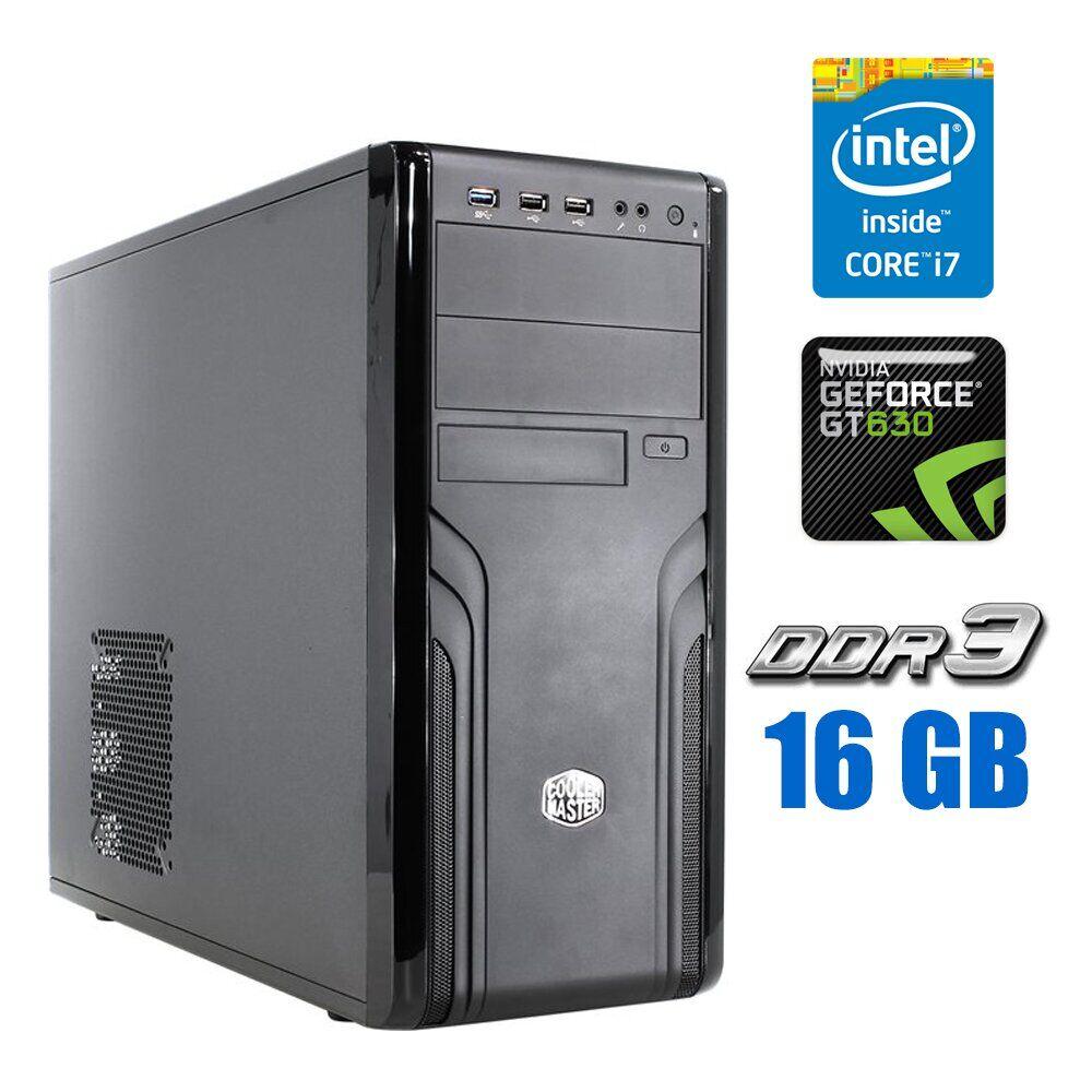 Комп'ютер Б-клас CoolerMaster CM Force 500 MT/ Core i7-3770/ 16 GB RAM/ 500 GB HDD/ GeForce GT 630 2GB/ 650W