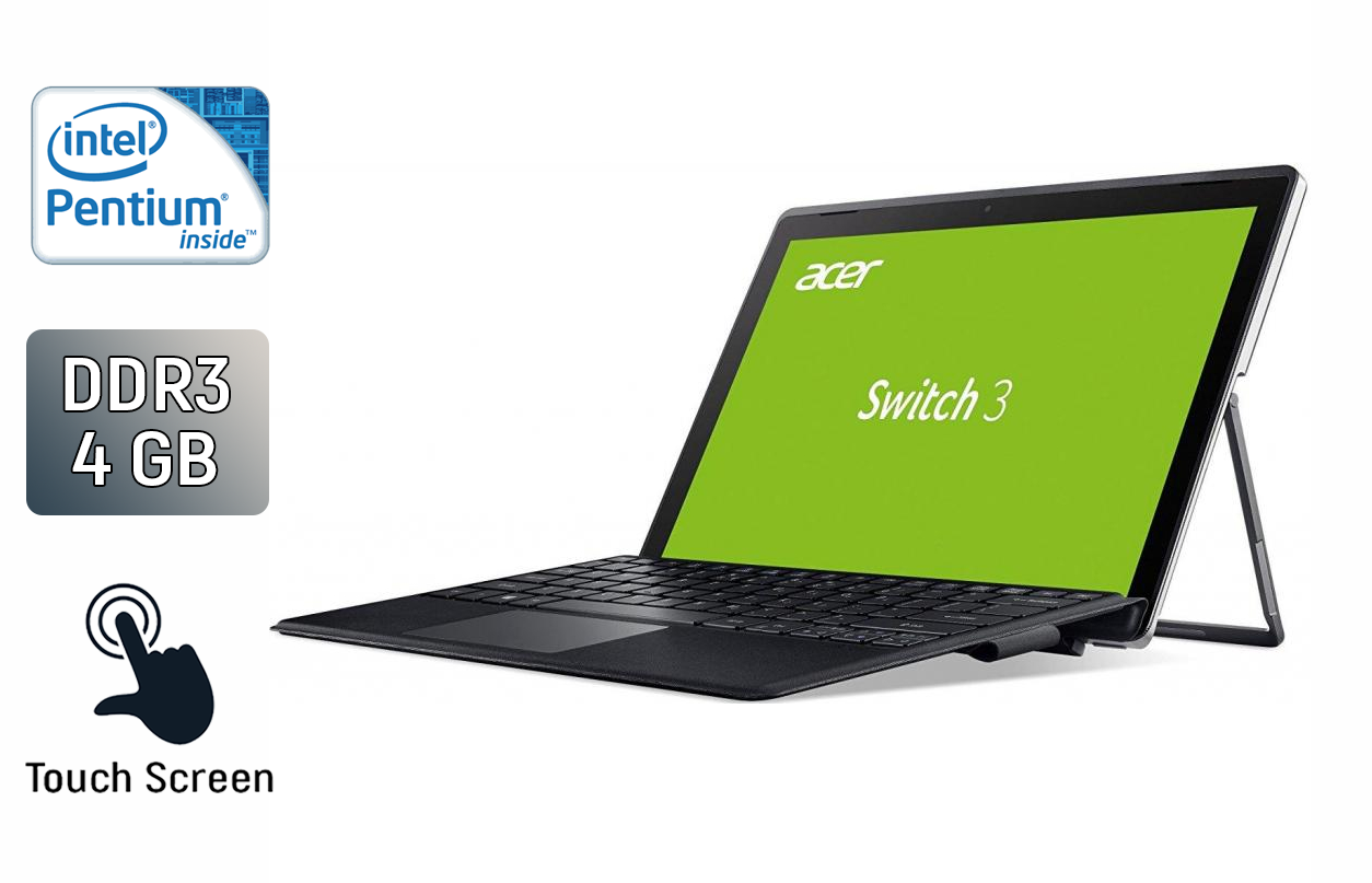 Нетбук Acer Switch SW312-31/ 12.2" 1920x1080 Touch/ Pentium N4200/ 4GB RAM/ 64GB SSD/ HD 505