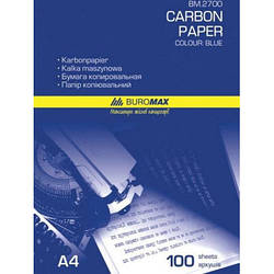 Папір копіювальний Buromax 210x297мм, 100sheets, blue BM.2700 smart