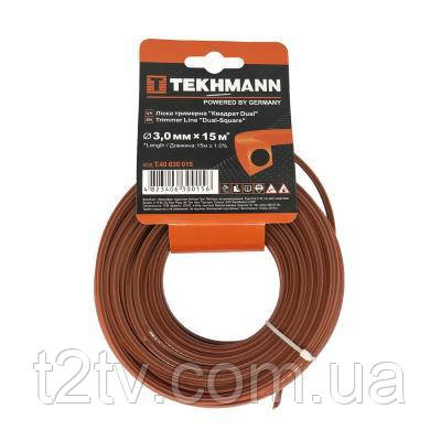 Жилка косильна Tekhmann "Квадрат DUAL" 3,0 мм x 15 м (T.40630015)