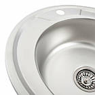 Кухонна мийка з неіржавкої сталі Platinum ДекОР 490 (0,6/170 мм), фото 2