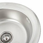 Кухонна мийка з неіржавкої сталі Platinum ДекОР 490 (0,6/170 мм), фото 4