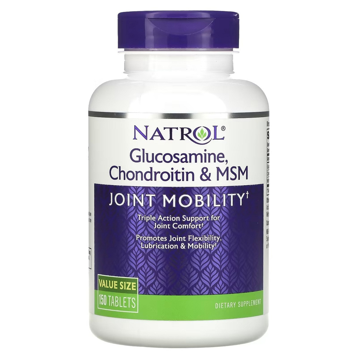 Глюкозамін, Хондроїтин і МСМ, Glucosamine, Chondroitin&MSM, Natrol, 150 таблеток