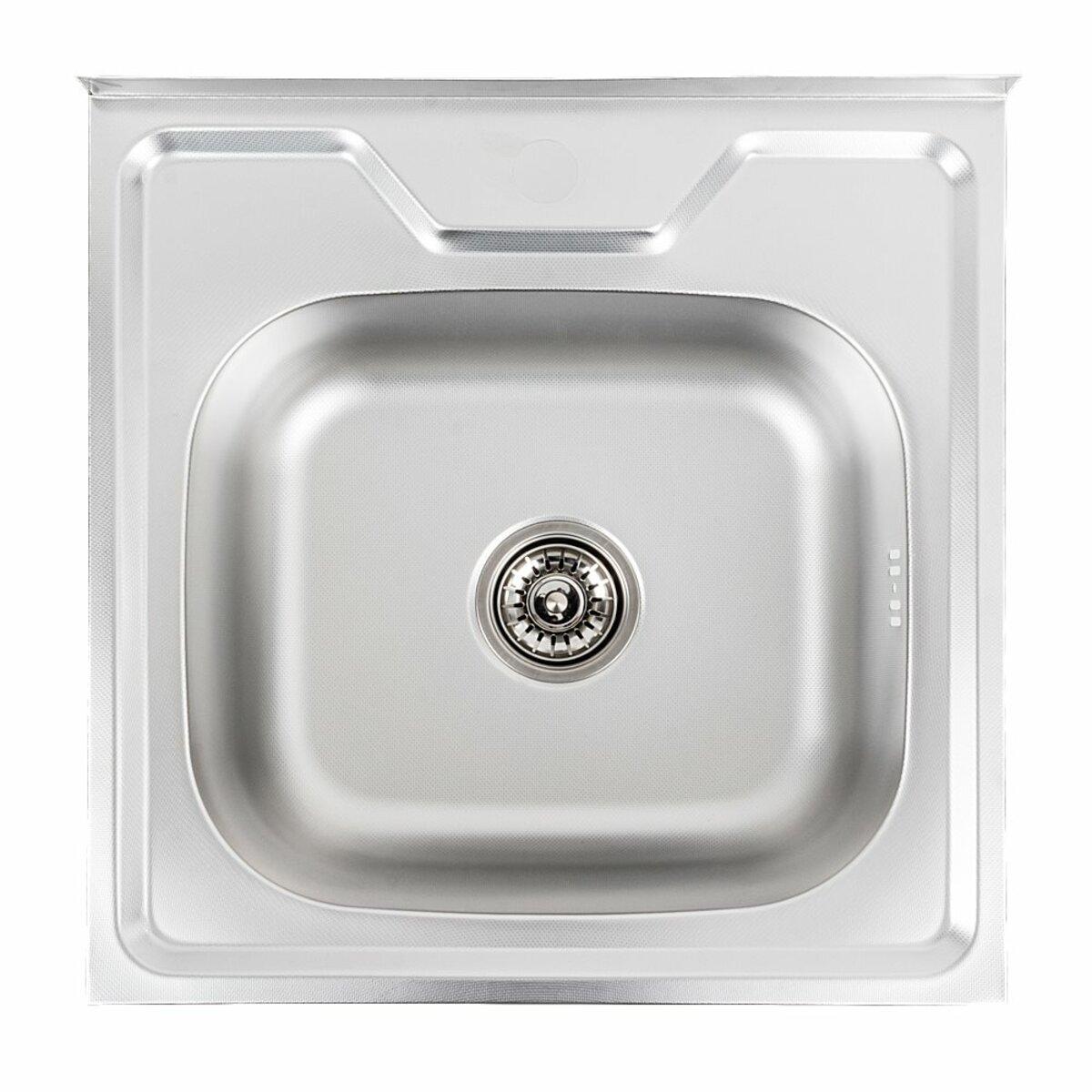 Кухонна мийка з неіржавкої сталі Platinum ДекОР 5050 (0,7/160 мм), фото 1