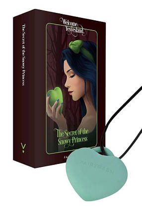 Міні-вібратор «Серце» FairyGasm PleasureStone green, 9 режимів на шнурку, фото 1