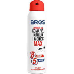 Аерозоль від комах Bros MAX від комарів і кліщів 90 мл 5904517065185 smart