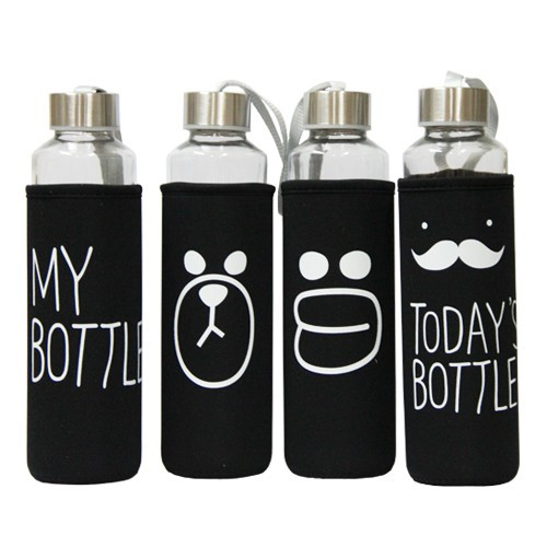 Термобутылка в чохлі «My bottle» 400 мл (Чорний чохол)