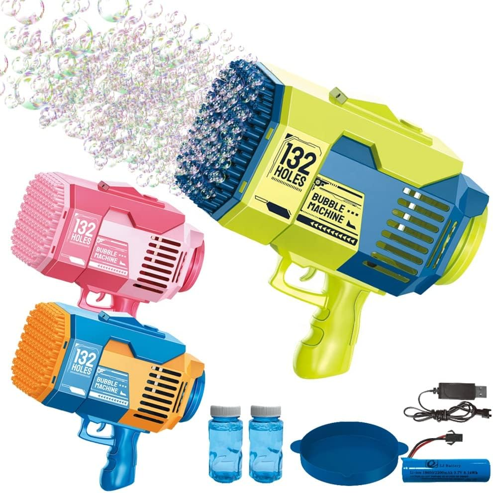 Пістолет для запуску мильних бульбашок «BUBBLE GUN» 132 отвори