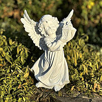 Садова фігура Янгол з ліхтариком (32х21х15см), скульптура ангела на могилу, фігура янгола, скульптура ангел
