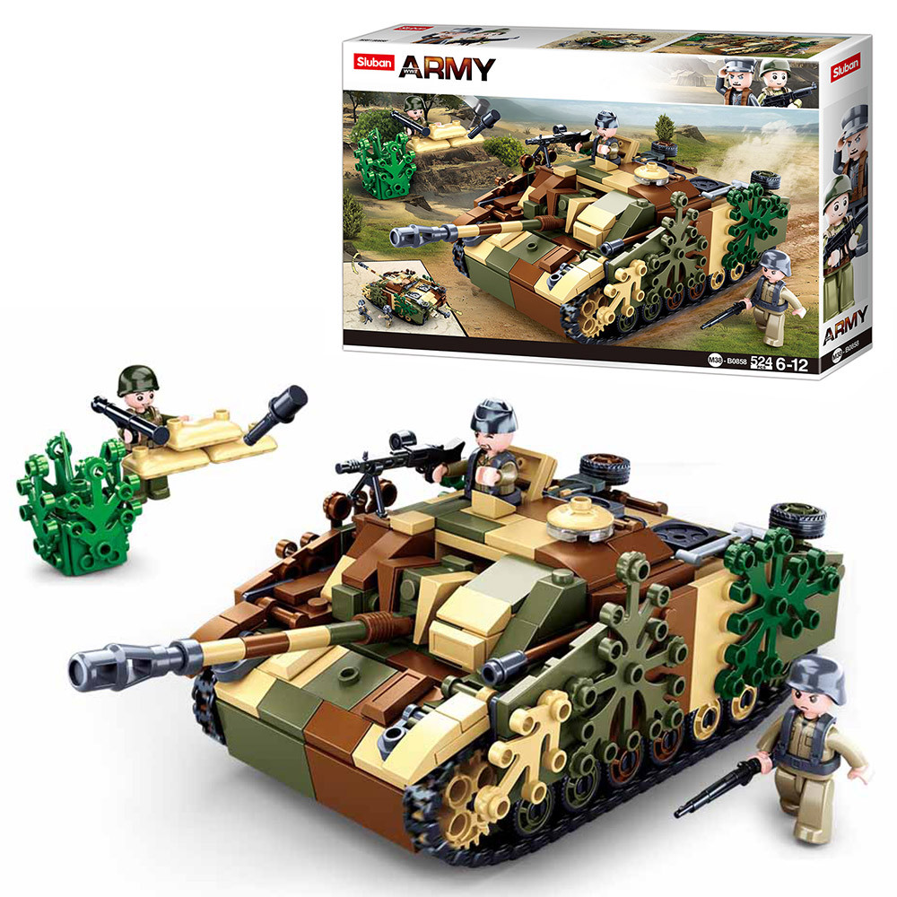 Конструктор SLUBAN "Army" Cамохідка Штуг M38-B0858, фото 1