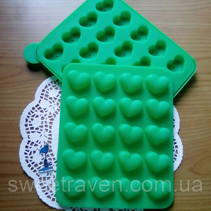 Форма силіконова для кейк-попсів Сердечка, фото 1