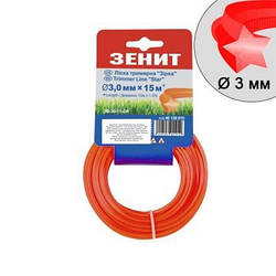 Жилка косильна Зеніт плетена "Зірка" 3,0 мм х 15 м 3В-30-15-ОР 40130015 smart