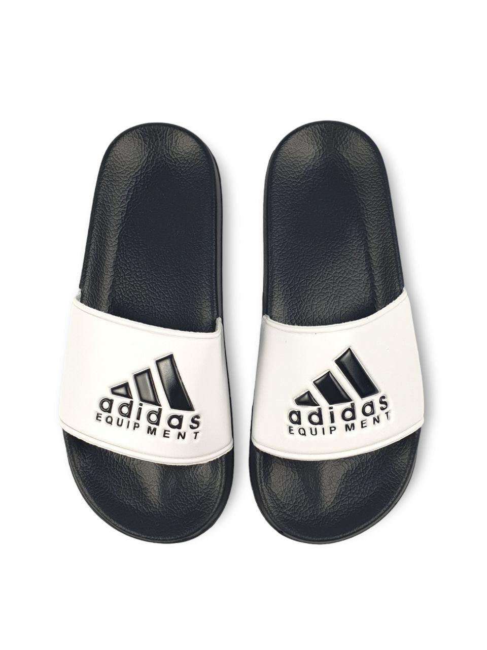 Капці чоловічі білі Adidas White Black (04449)