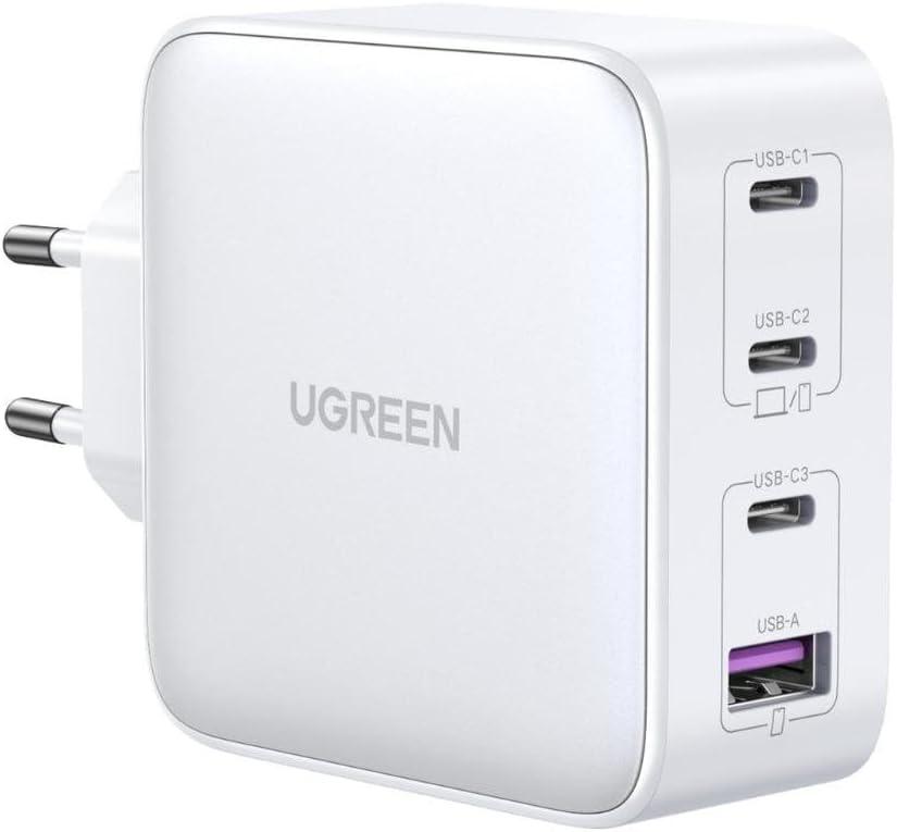 Мережевий зарядний пристрій Ugreen USB-A+3xUSB-C 100 Вт GaN Tech Fast Wall Charger EU White (CD226)