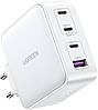 Мережевий зарядний пристрій Ugreen USB-A+3xUSB-C 100 Вт GaN Tech Fast Wall Charger EU White (CD226), фото 2