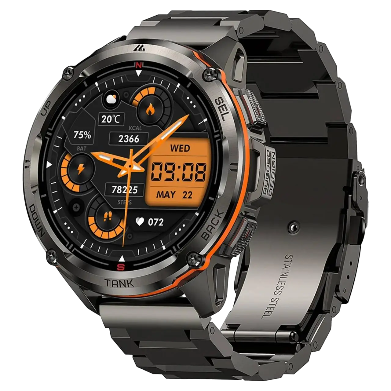 ОРИГИНАЛ! Kospet Tank T3 Ultra GPS Compass Сталевий браслет Коспет