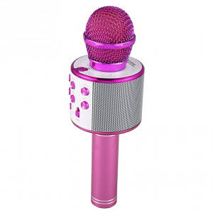 Бездротовий караоке мікрофон Wster WS-858 Рожевий Bluetooth 322-12