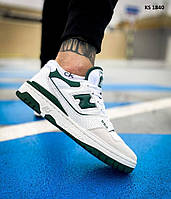 Кроссовки мужские 42 43 44 45 New Balance 550 (біло/зелені)