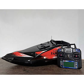 Рибальський кораблик для завезення підгодовування Фантом Модерн Чорний/Красний. Рибальський човен для корму