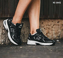 Кроссовки мужские  Сетка, кожа 41 42  Кросівки New Balance 530 Black White abzorb (чорні)