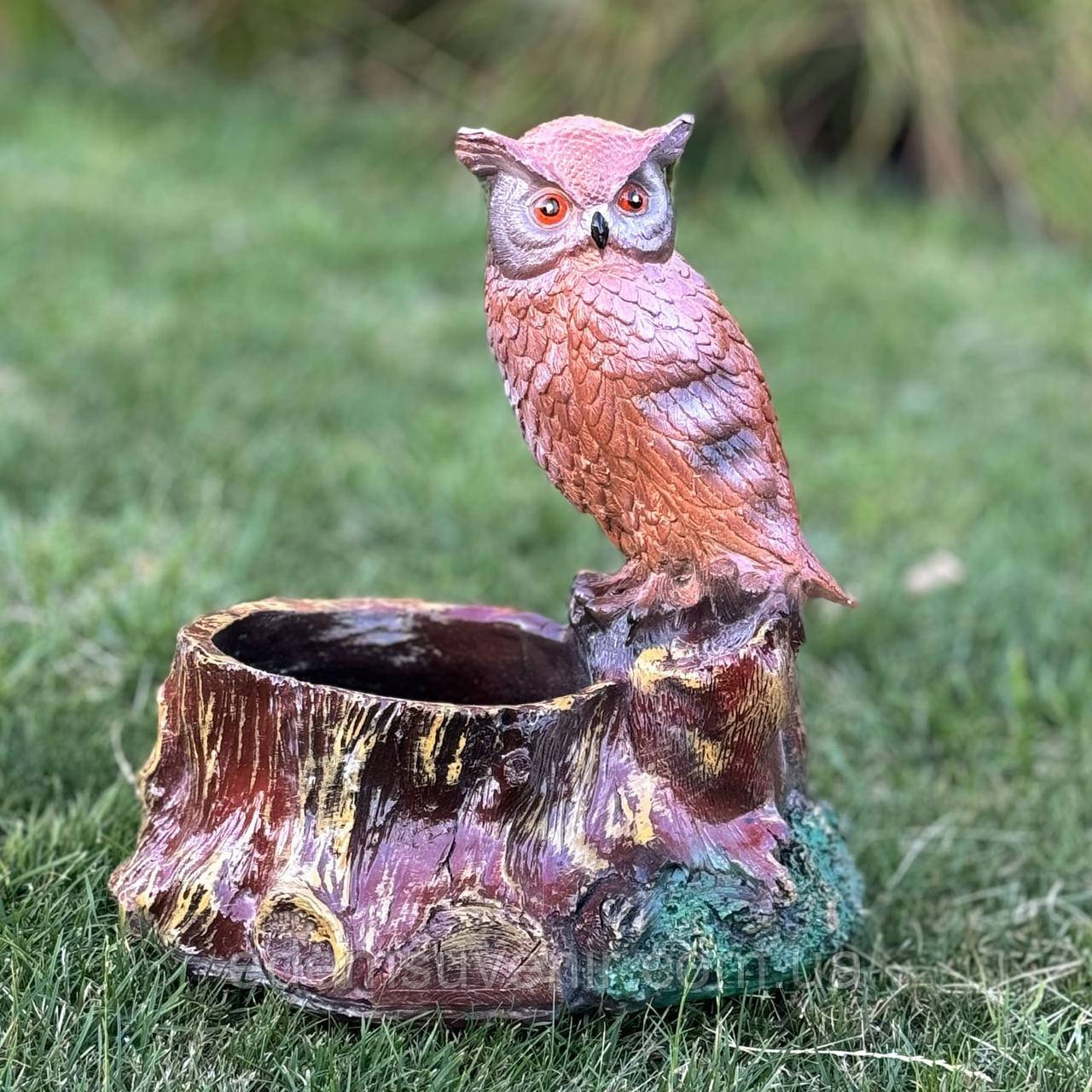 Підставка для квітів Пеньок з совою