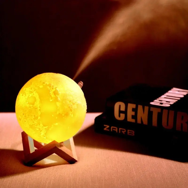 Зволожувач повітря-нічник куля Місяць USB