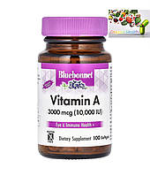 Вітамін А, Bluebonnet Nutrition, вітамін A, 3000 мкг, 100 капсул