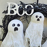 Чорний декоративний вінок до Хеловіну Хеллоуїну з привидами, фото 10