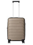 Валіза середня поліпропілен шампань 66х44х26+5/77л/3.7кг/Snowbal 33603, фото 2