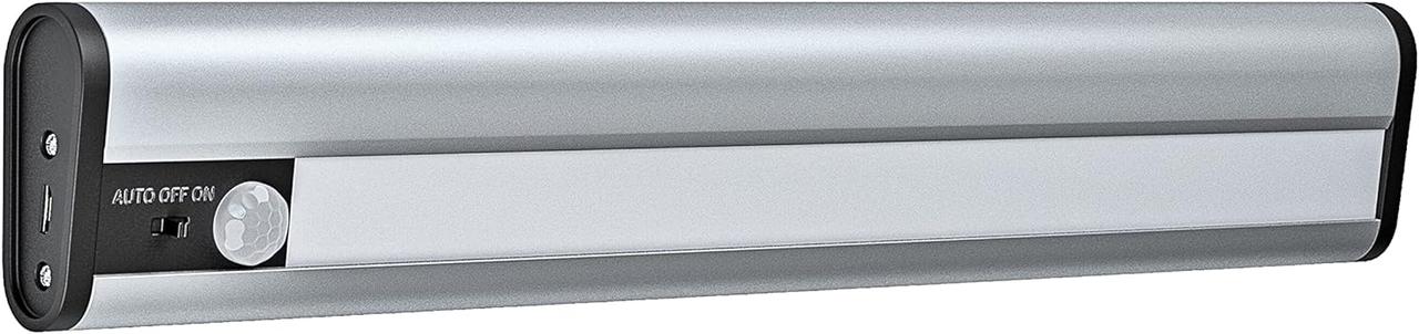 Світильник з акумулятором LEDVANCE Linear Mobile 1.5Вт 4000К 98Лм 300мм 1800мА•год датчик руху USB-A > microUSB сірий