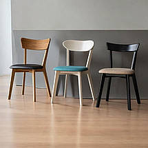 Стілець кухонний обідній дерев'яний на кухню м'який зі спинкою Діана дерев'яні стільці кухонні обідні з дерева для кухні вітальні, фото 2