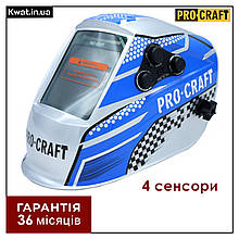 Зварювальна маска-хамелеон Procraft SHP100-90 Час затемнення 1/25000 с Сонячна батарея Батареї 1xCR2450