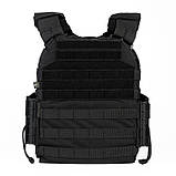 Плитоноска М3 Pro Lite (Чорна) з системою швидкого скидання, фото 2