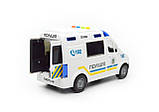 Машина поліцейський фургон Автоексперт 69609, звук, світло, інерція, відчиняються двері, фото 4