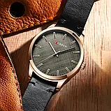 Чоловічий кварцовий годинник Curren 8386 Black-Gold-Gray, фото 4