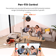 Розумна Wi-Fi камера спостереження 1DAL | Поворотна PTZ (WS-Q502B) APP "Tuya", фото 7