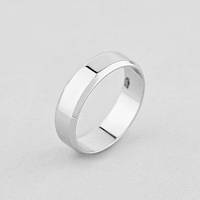 Серебряное обручальное кольцо Американка 5 мм