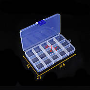 15-секційний органайзер з регульованими відсіками білий, фото 4